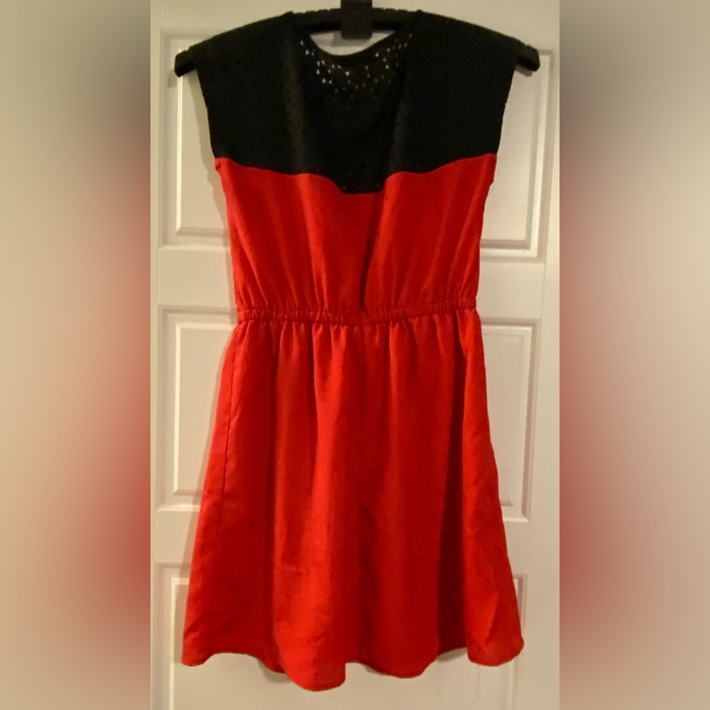 BeBop Women's Red and Black Dress medium